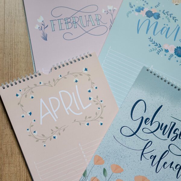 Handlettering Geburtstagskalender