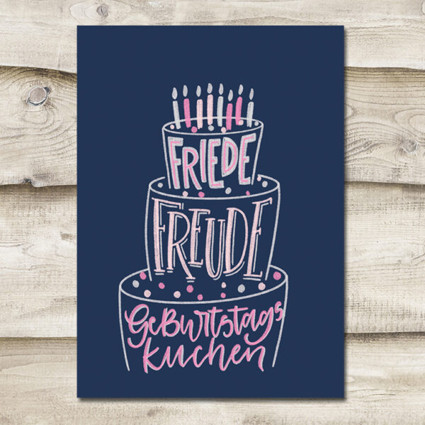 Handlettering Karte